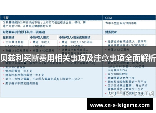 贝兹利买断费用相关事项及注意事项全面解析